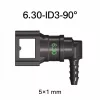 SAE 6.30 mm 90° könyök üzemanyagcső gyorscsatlakozó 5x1 mm PA csőhöz SAE 6.30 mm 90° könyök üzemanyagcső gyorscsatlakozó 5x1 mm PA csőhöz