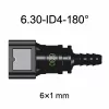 SAE 6.30 mm egyenes üzemanyagcső gyorscsatlakozó 6x1 mm PA csőhöz SAE 6.30 mm egyenes üzemanyagcső gyorscsatlakozó 6x1 mm PA csőhöz
