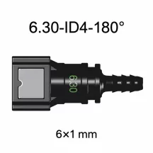   SAE 6.30 mm egyenes üzemanyagcső gyorscsatlakozó 6x1 mm PA csőhöz