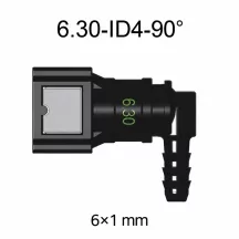   SAE 6.30 mm 90° könyök üzemanyagcső gyorscsatlakozó 6x1 mm PA csőhöz
