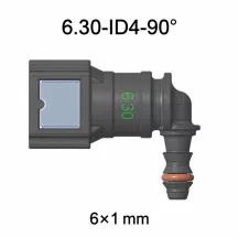   SAE 6.30 mm 90° könyök üzemanyagcső gyorscsatlakozó 6x1 mm PA csőhöz