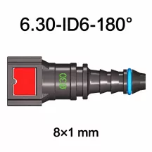   SAE 6.30 mm AdBlue Gyorscsatlakozó, 180° Egyenes (8x1 mm csőhöz)