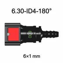   SAE 6.30 mm AdBlue Gyorscsatlakozó, 180° Egyenes (6x1 mm csőhöz)