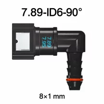   SAE 7.89 mm Üzemanyagcső Gyorscsatlakozó, 90° Könyök (8x1 mm PA csőhöz)