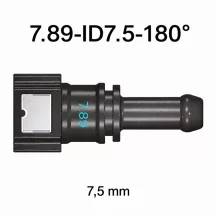   SAE 7.89 mm Üzemanyagcső Gyorscsatlakozó, 180° Egyenes (7.5 mm Gumi Csőhöz)