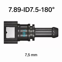 SAE 7.89 mm Üzemanyagcső Gyorscsatlakozó, 180° Egyenes (7.5 mm Gumi Csőhöz)