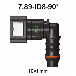 SAE 7.89 mm 90° könyök üzemanyagcső gyorscsatlakozó 10x1 mm PA csőhöz