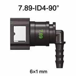 SAE 7.89 mm 90° könyök üzemanyagcső gyorscsatlakozó 6x1 mm PA csőhöz