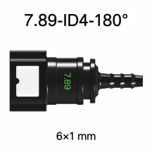   SAE 7.89 mm egyenes üzemanyagcső gyorscsatlakozó 6x1 mm PA csőhöz