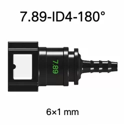 SAE 7.89 mm egyenes üzemanyagcső gyorscsatlakozó 6x1 mm PA csőhöz