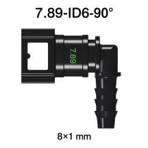   SAE 7.89 mm 90° könyök üzemanyagcső gyorscsatlakozó 8x1 mm PA csőhöz