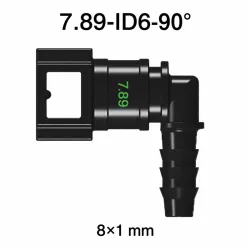 SAE 7.89 mm 90° könyök üzemanyagcső gyorscsatlakozó 8x1 mm PA csőhöz