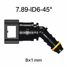   SAE 7.89 mm 45° könyök üzemanyagcső gyorscsatlakozó 8x1 mm PA csőhöz