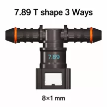   SAE 7.89 mm vegyes 3-utas T-elosztó gyorscsatlakozó 8x1 mm PA csőhöz
