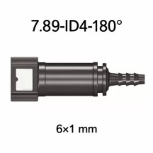   SAE 7.89 mm acélgolyós egyenes üzemanyagcső gyorscsatlakozó 6x1 mm PA csőhöz
