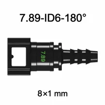   SAE 7.89 mm egyenes üzemanyagcső gyorscsatlakozó 8x1 mm PA csőhöz