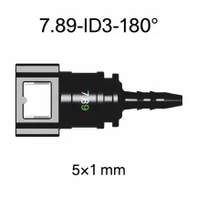   SAE 7.89 mm egyenes üzemanyagcső gyorscsatlakozó 5x1 mm PA csőhöz