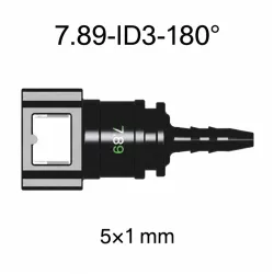SAE 7.89 mm egyenes üzemanyagcső gyorscsatlakozó 5x1 mm PA csőhöz