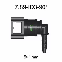   SAE 7.89 mm 90° könyök üzemanyagcső gyorscsatlakozó 5x1 mm PA csőhöz