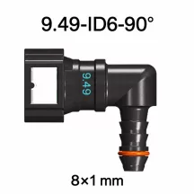   SAE 9.49 mm 90° könyök üzemanyagcső gyorscsatlakozó 8x1 mm PA csőhöz
