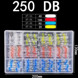 Forrasztógyűrűs zsugorcső és vízálló vezeték összekötő készlet 250 db